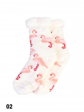 Flamingo Print Indoor Reading Socks